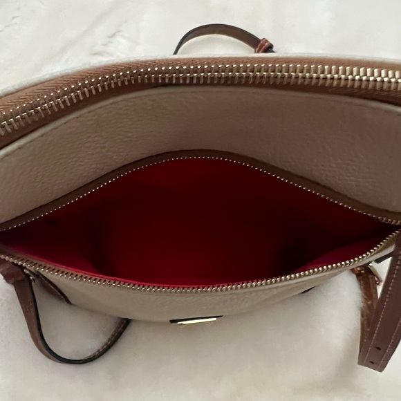 Dooney & Bourke Cream Pebble Grain Leather Crossbody - Picture 9 of 10